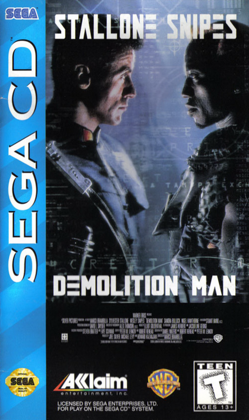 Demolition Man (USA) Sega CD Game Cover